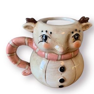 Johanna Parker Pastel Pink Christmas Reindeer Mug